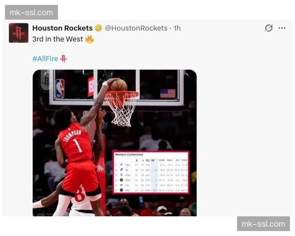 西部前四球队进入4月均保持至少三连胜，历史首次出现